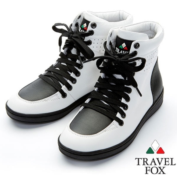 Travel Fox WOMEN'S 900 SERIES - TWO-TONE WHITE & BLACK NAPPA  LEATHER Size 7 - Picture 1 of 14